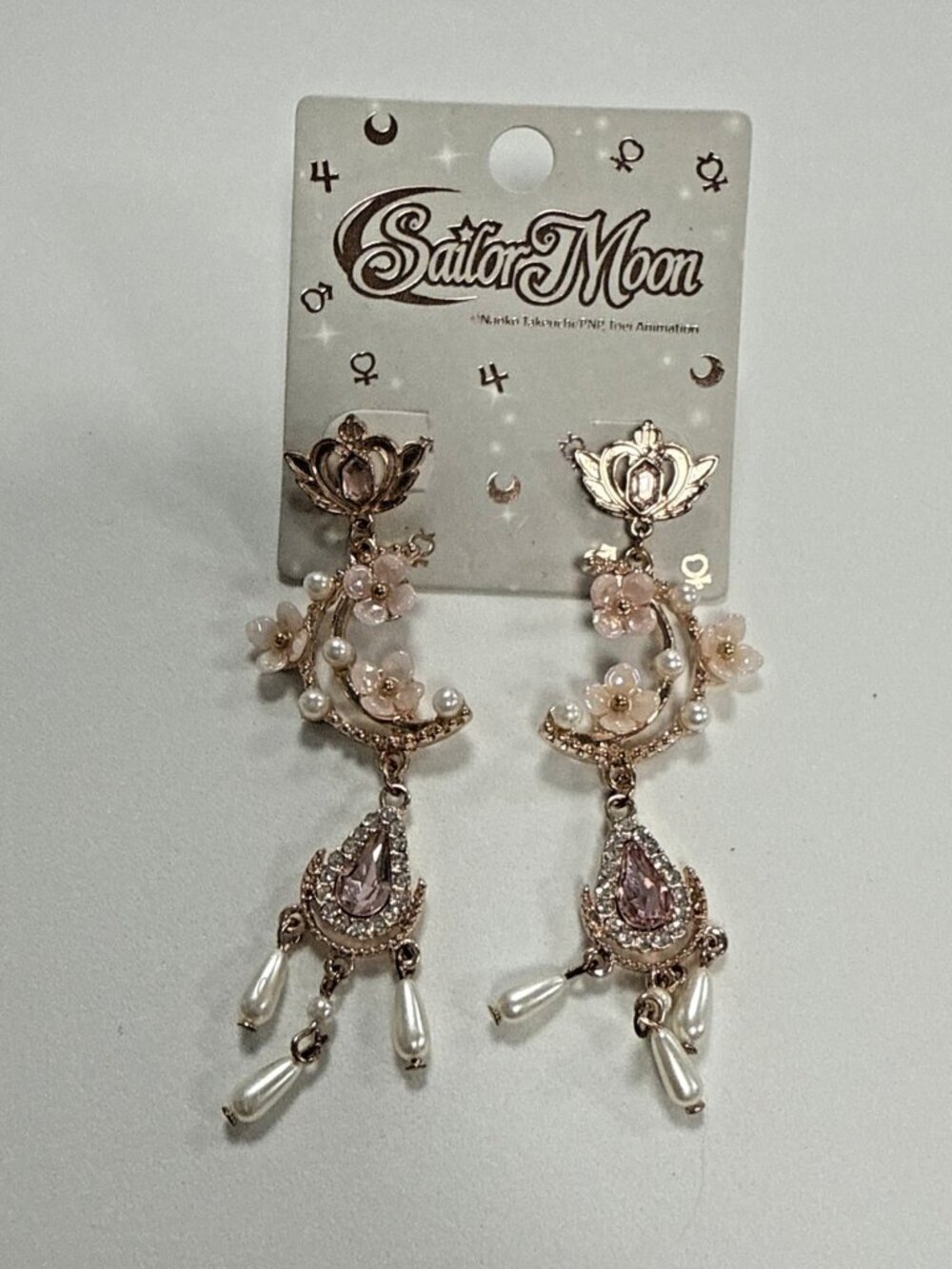 New - Pretty Guardian Sailor Moon Statement Moon Dangling Fancy Earrings